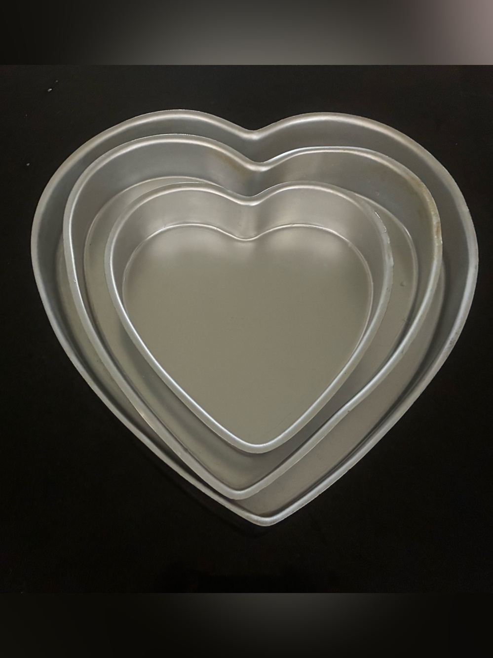Wilton Silver Heart Nesting Cake Pans - Set of 3